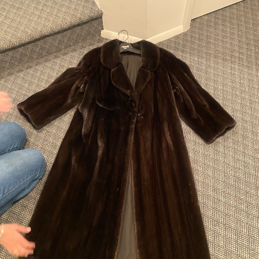 Black mink coat